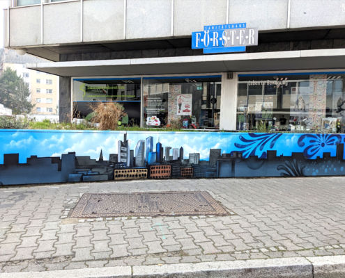 Grafitti am Sanitätshaus