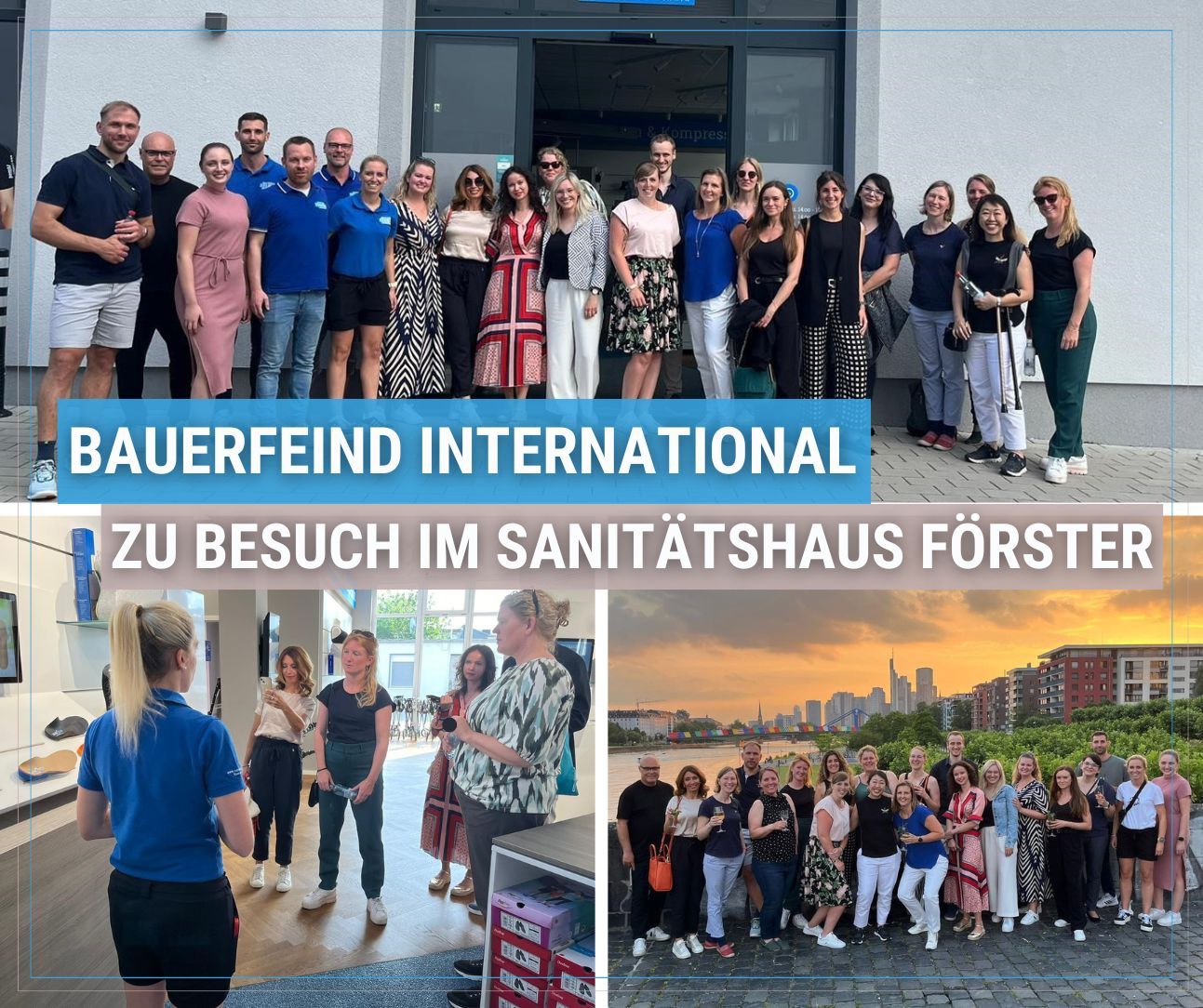 Marketingtreffen Bauerfeind International in Frankfurt im Sanitätshaus der Zukunft